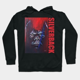 SILVERBACK GORILLA in RED and BLUE Hoodie